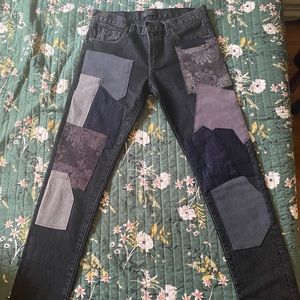 Designer Patched Jeans